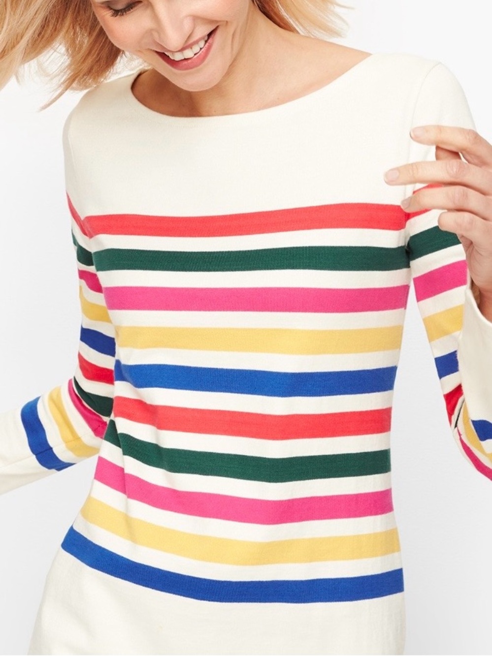 Talbots Authentic Tee. Candy Cane  Stripe NWOT